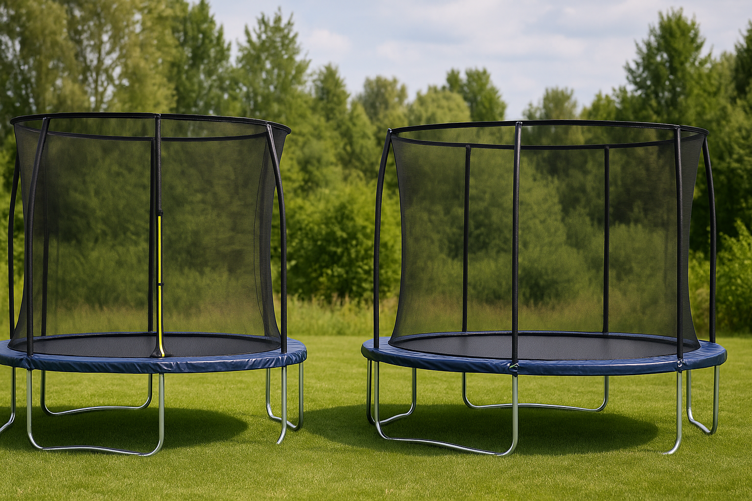 Trampolina z notranjo ali zunanjo mrežo