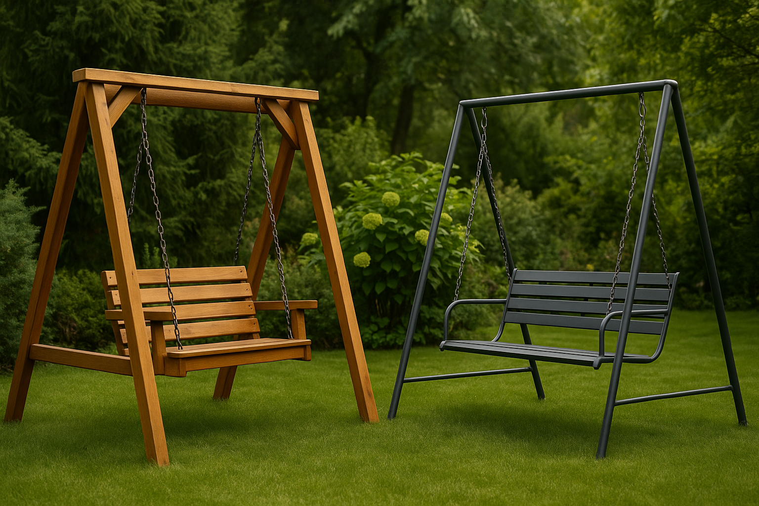 Vrtna gugalnica lesena ali kovinska