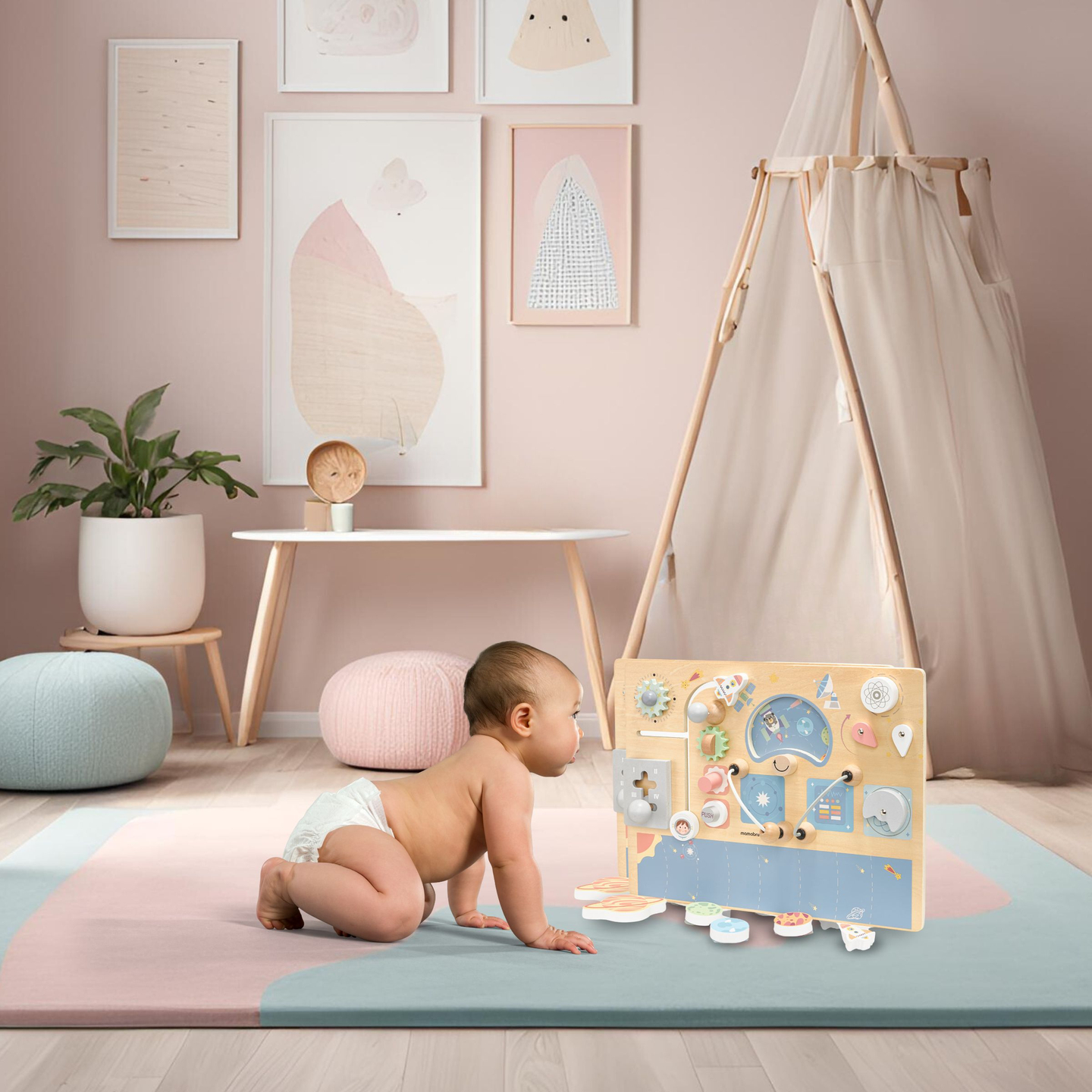 Lesena manipulativna tabla - Cosmos