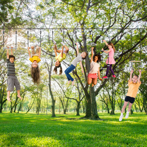 Nindža proga z ovirami za otroke - HyperMotion slackline set - 9 ovir