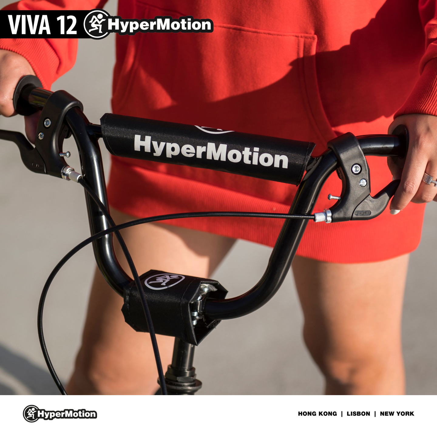 Skuter HyperMotion VIVA 12 (30 cm kolesa s črpalko) - črn