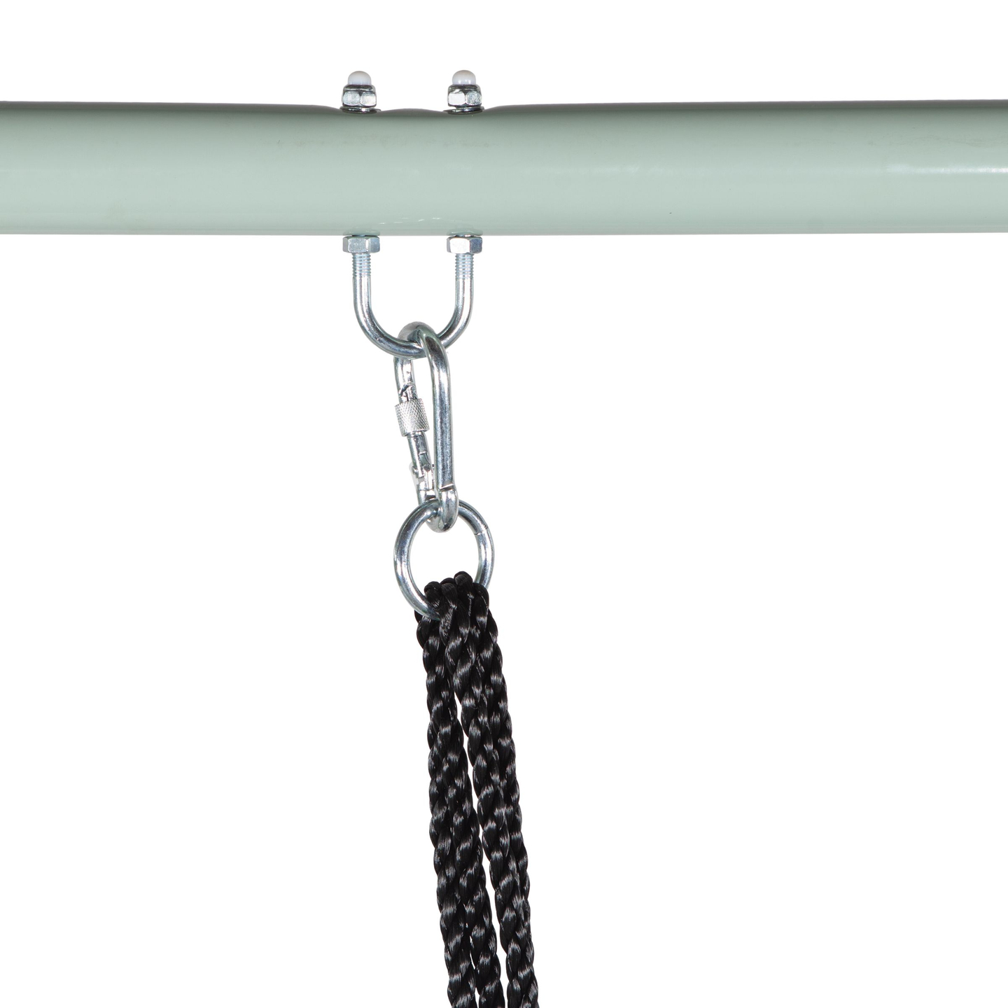 Vrtna gugalnica tipa štorkljino gnezdo z okvirjem in vrvmi