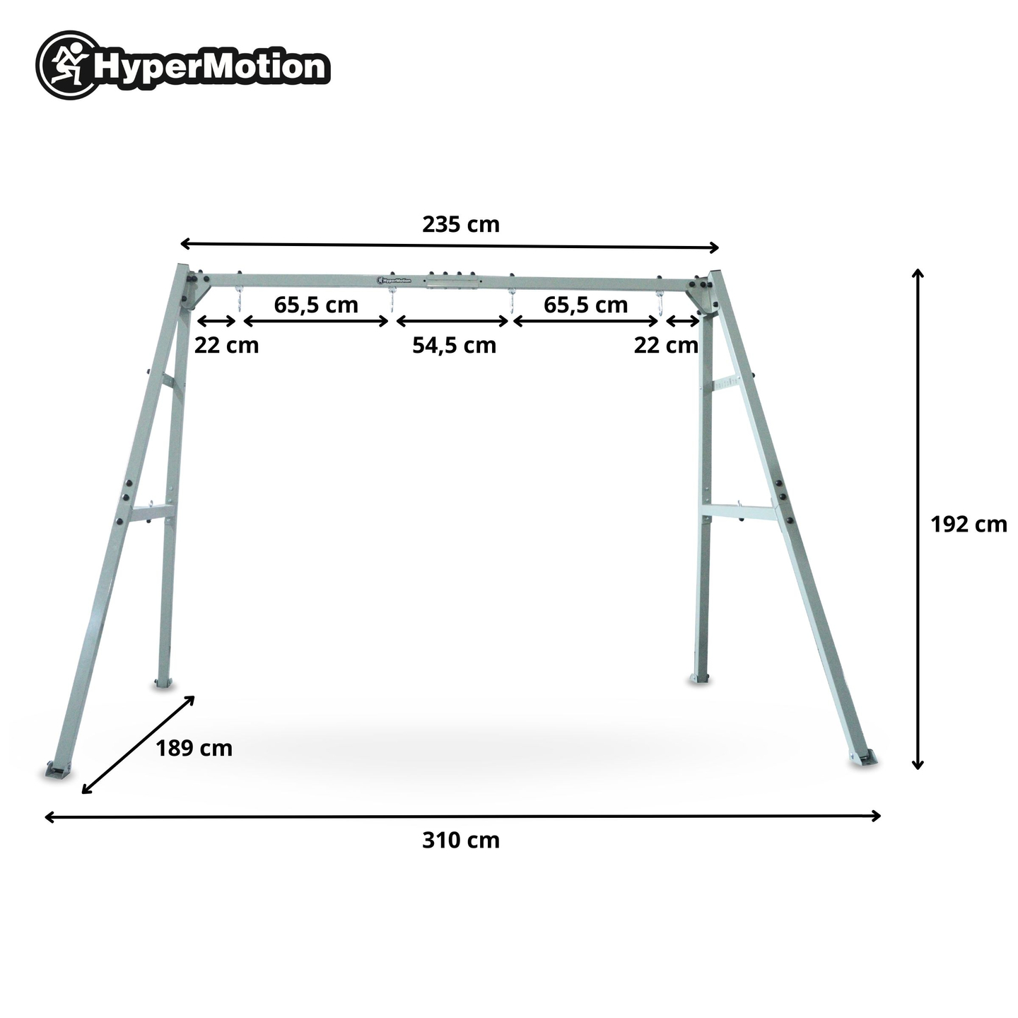 Jekleni okvir za vrtno gugalnico ali visečo mrežo