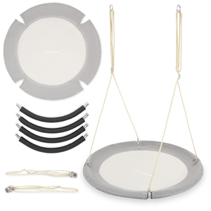 Gugalnica štorkljino gnezdo HyperMotion - premer 100 cm, siva barva