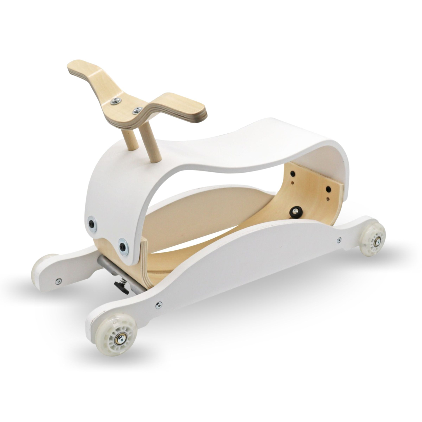 Leseno otroško vozilo in gugalnik 2 v 1 - gugalni konjiček + vozilo