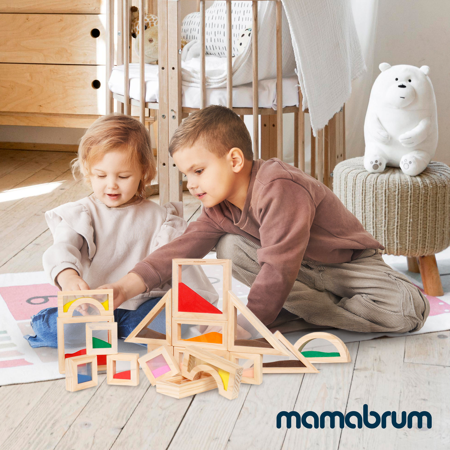 Leseni senzorični bloki - 18 kosov