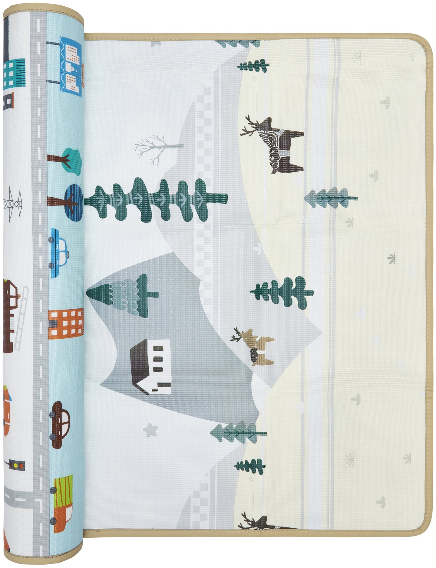 Dvostranska podloga iz pene - pravljična dežela / zimsko mesto