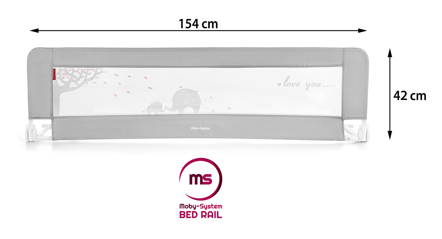Varnostna ograja za posteljo - Posteljna ograja - siva