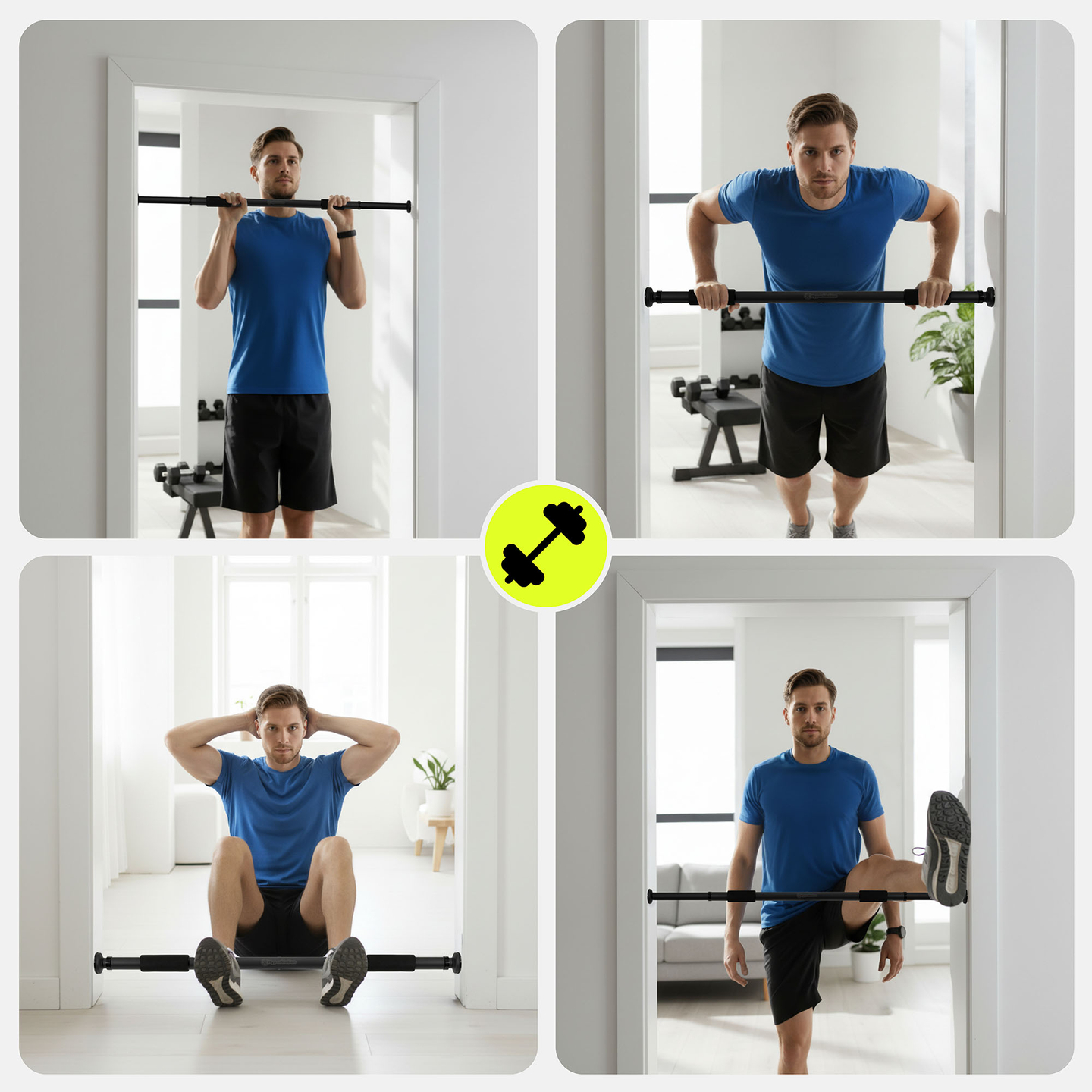 Nastavljiva palica za dvigovanje HyperMotion 80–130 cm, 150 kg, črna