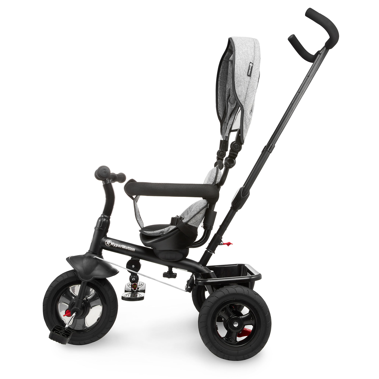 Tricikel za otroke od 1 do 4 let - TOBI FREY - siva barva - vrtljiv - kolesa s črpalko + tlačilka