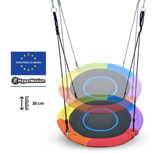 XL vrtno igrišče za otroke z gugalnico štorkljino gnezdo, lestvijo in plezalno mrežo