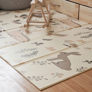 Dvostransko zložljiva penasta podloga 180 x 120 x 1 cm - Magic Forest/Autumn Streets - boho