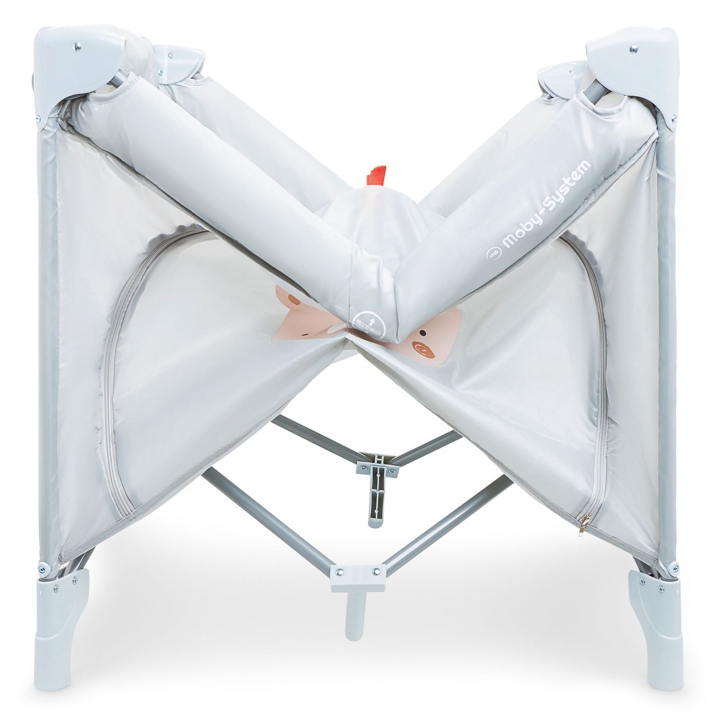 Zložljiva otroška posteljica z ležiščem in torbo za prenašanje - Medvedek