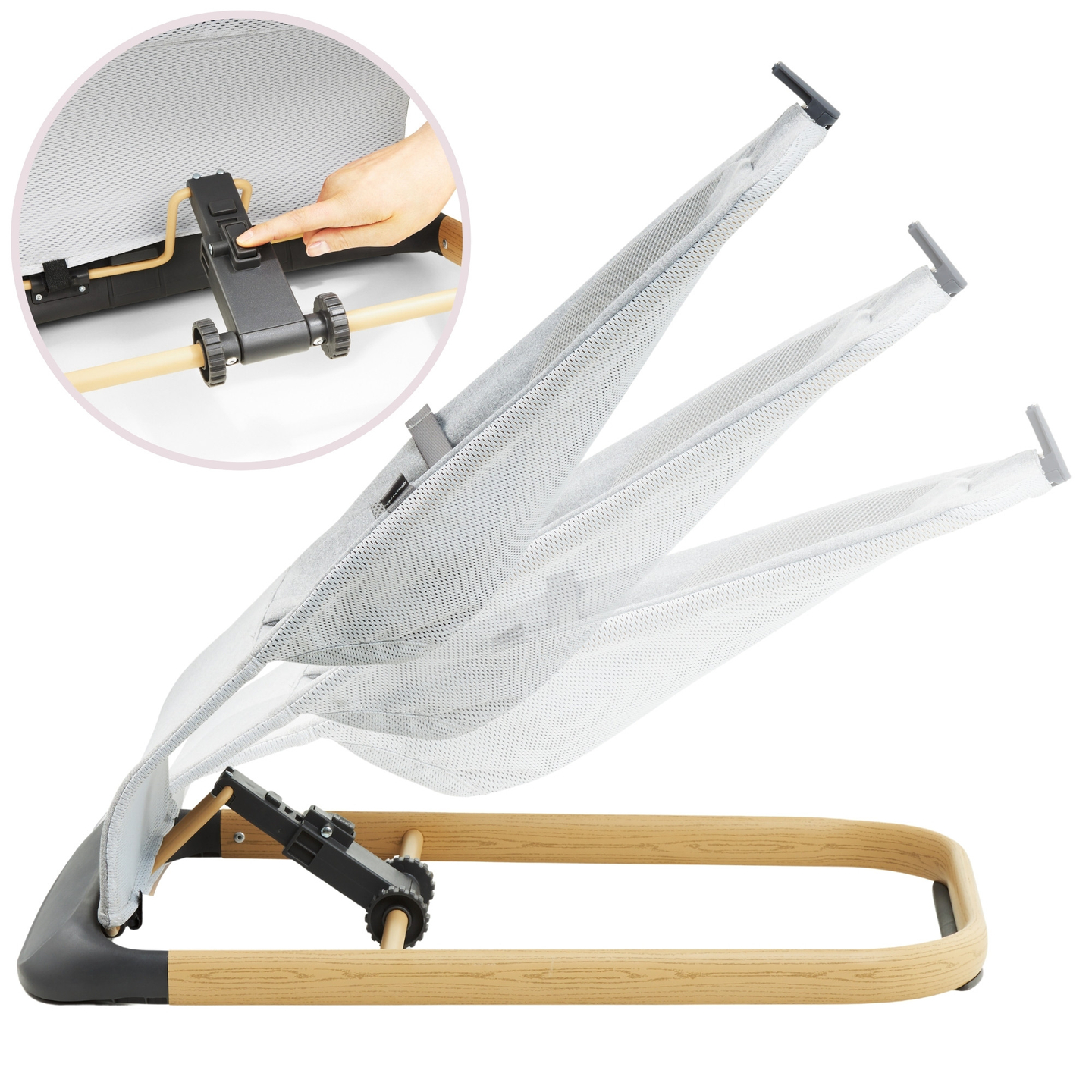 Gugalni stol 2 v 1 Moby-Sistem LILY - siva