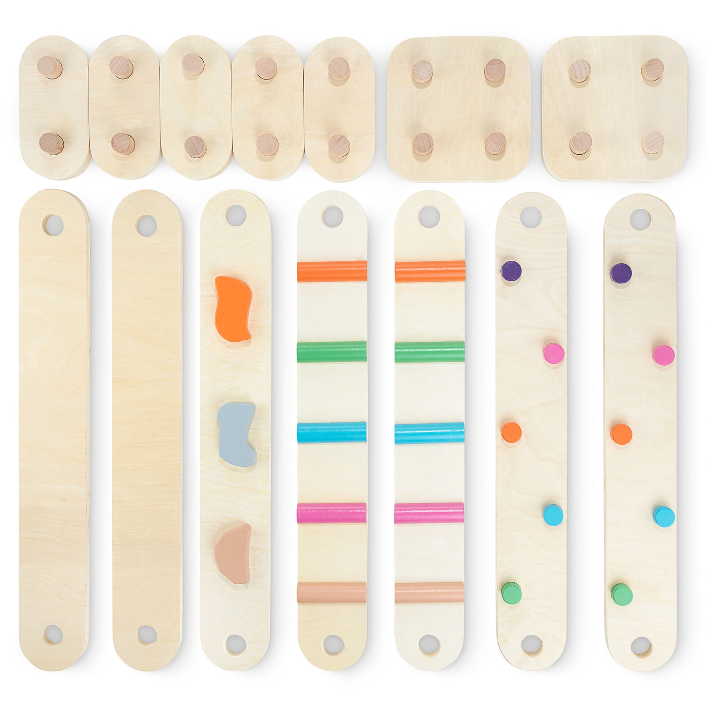 Lesena steza za ravnotežje - senzorična pot - 14 elementov