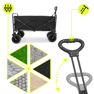 HyperMotion zložljiv invalidski voziček za plažo - črn, 120 kg