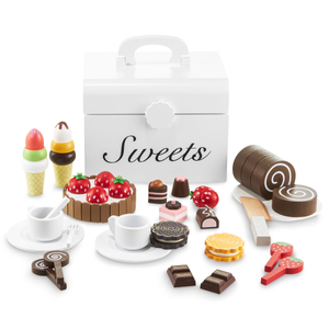 Lesena škatla za rezanje bonbonov, sladka trgovina