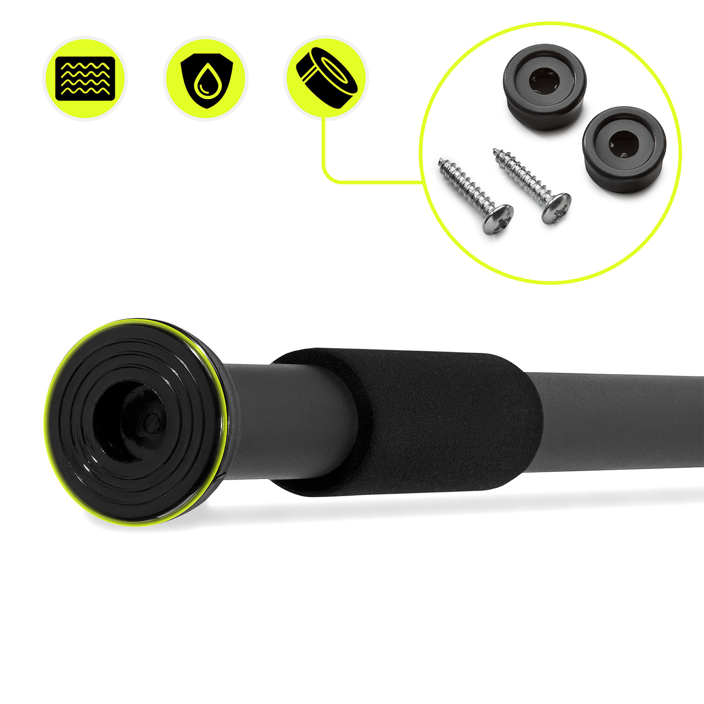 Nastavljiva palica za dvigovanje HyperMotion 80–130 cm, 150 kg, črna