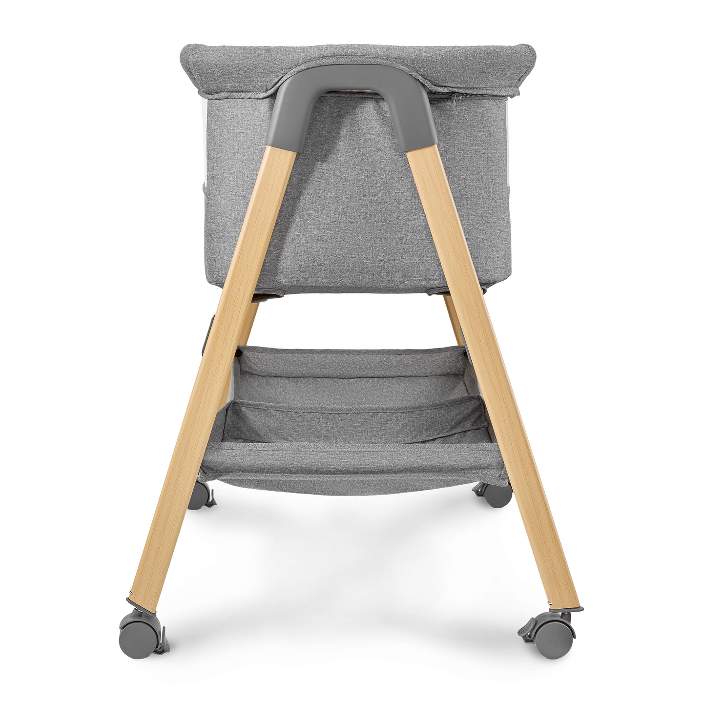 Otroška posteljica, samostoječa, potovalna posteljica, zibelka z vzmetnico - siva