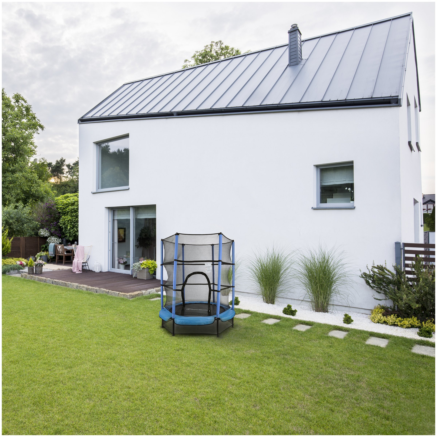 Domači trampolin 140 cm z varnostno mrežo - za otroke od 3 do 6 let