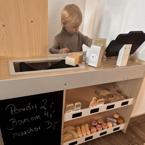 Lesena zelenjavna tržnica - velika XXL stojnica, trgovina z igralno blagajno