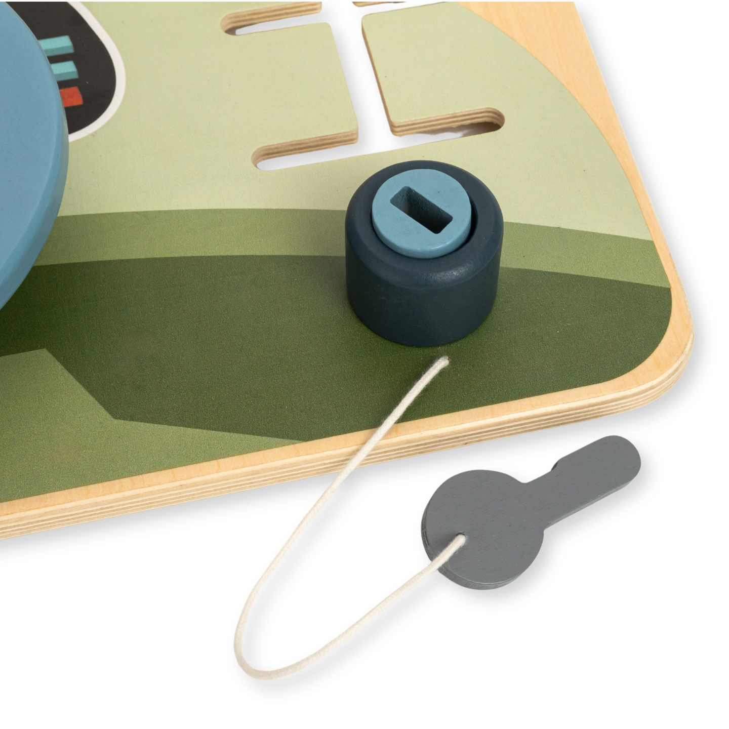 Lesena Montessori tabla 2 v 1 kokpit za malega voznika in pilota – volan, prestavna ročica, potovalni zemljevidi, radar