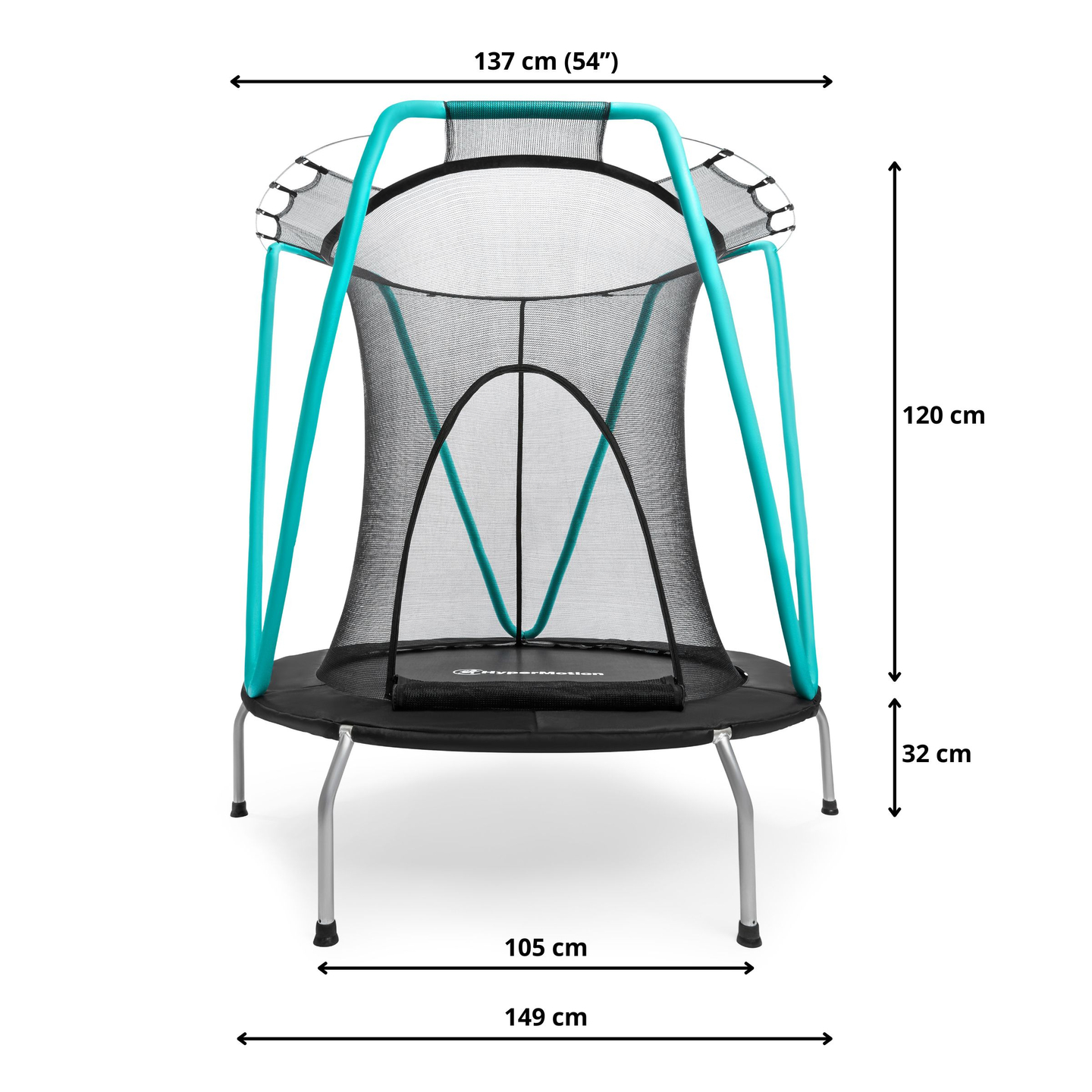 Mint trampolin 137 cm z zaščitno mrežo - za otroke 3-8 let - za dom in vrt