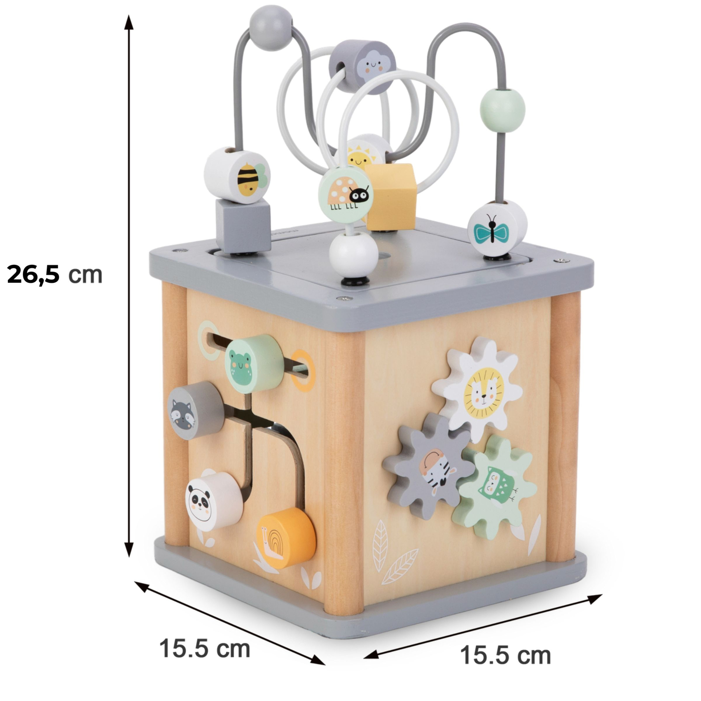 Montessori lesena izobraževalna kocka - motorična zanka
