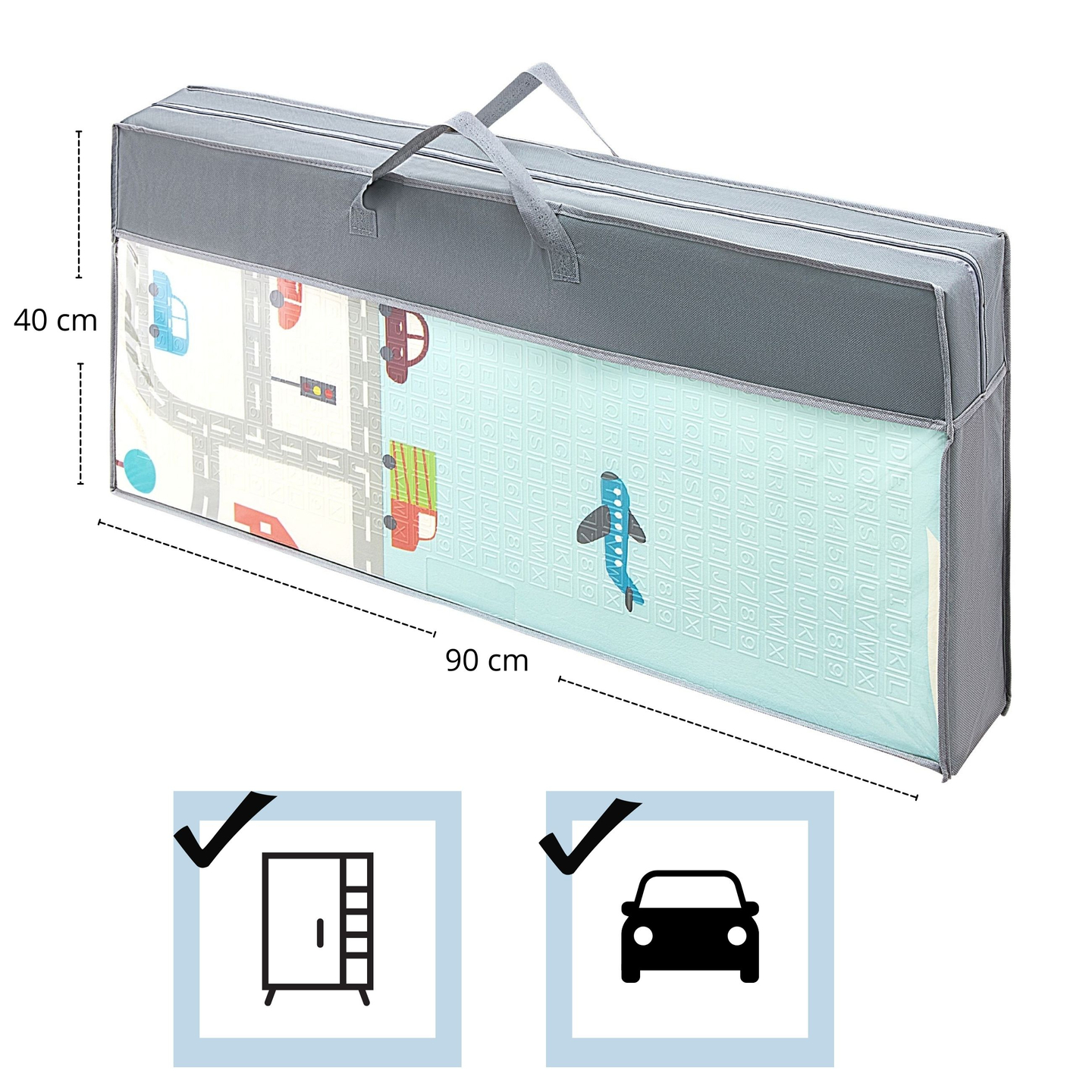 Dvostranska penasta podloga XXL - zložljiva 1 CM (gorska in cestna)