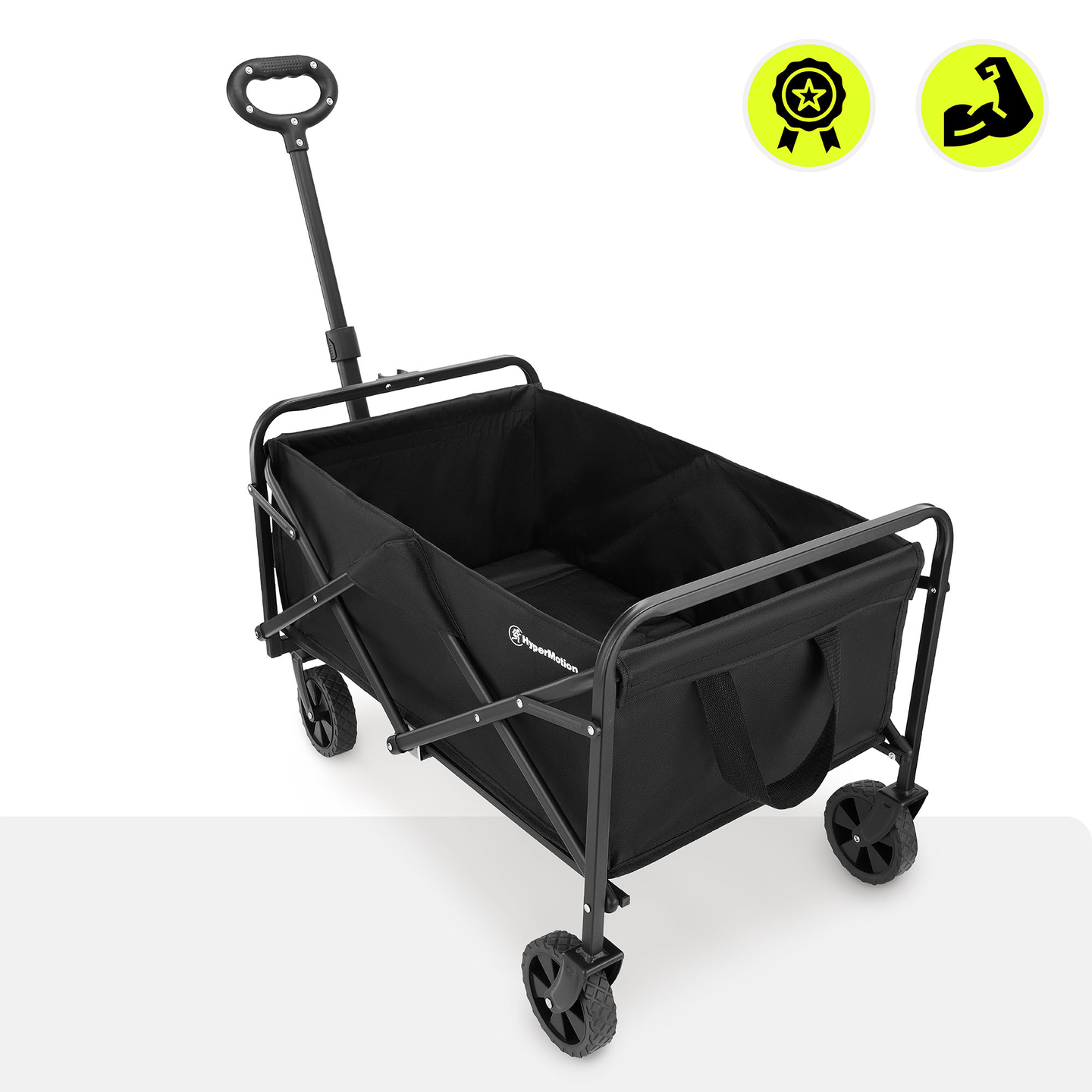 HyperMotion zložljiv invalidski voziček za plažo - črn, 80 kg