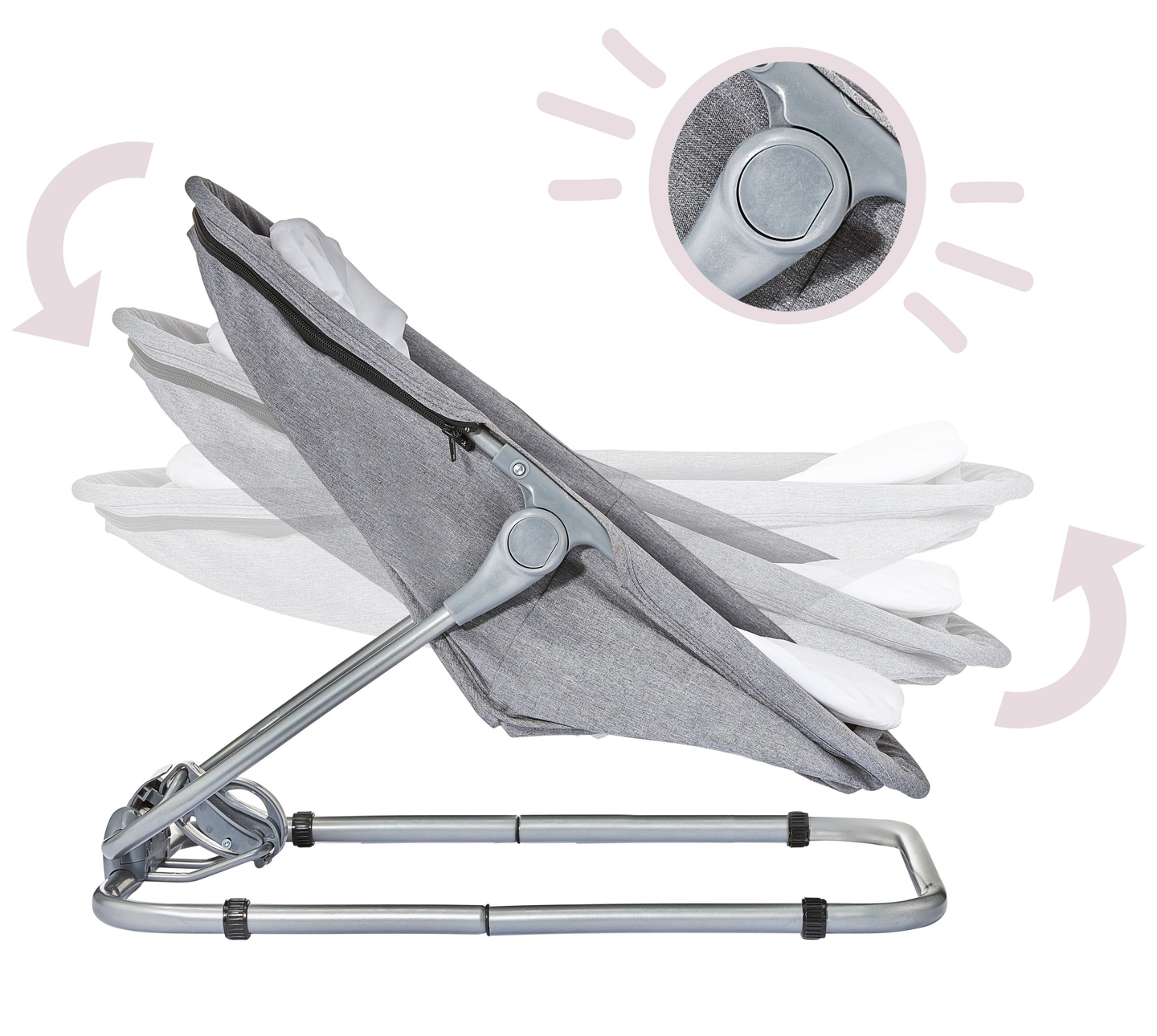 Ležalnik + plavalni sedež + otroška posteljica 3 v 1 - Moby-System MILA