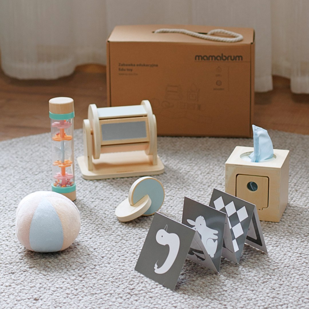 Komplet igrač Montessori za malčke od 0 do 6 mesecev