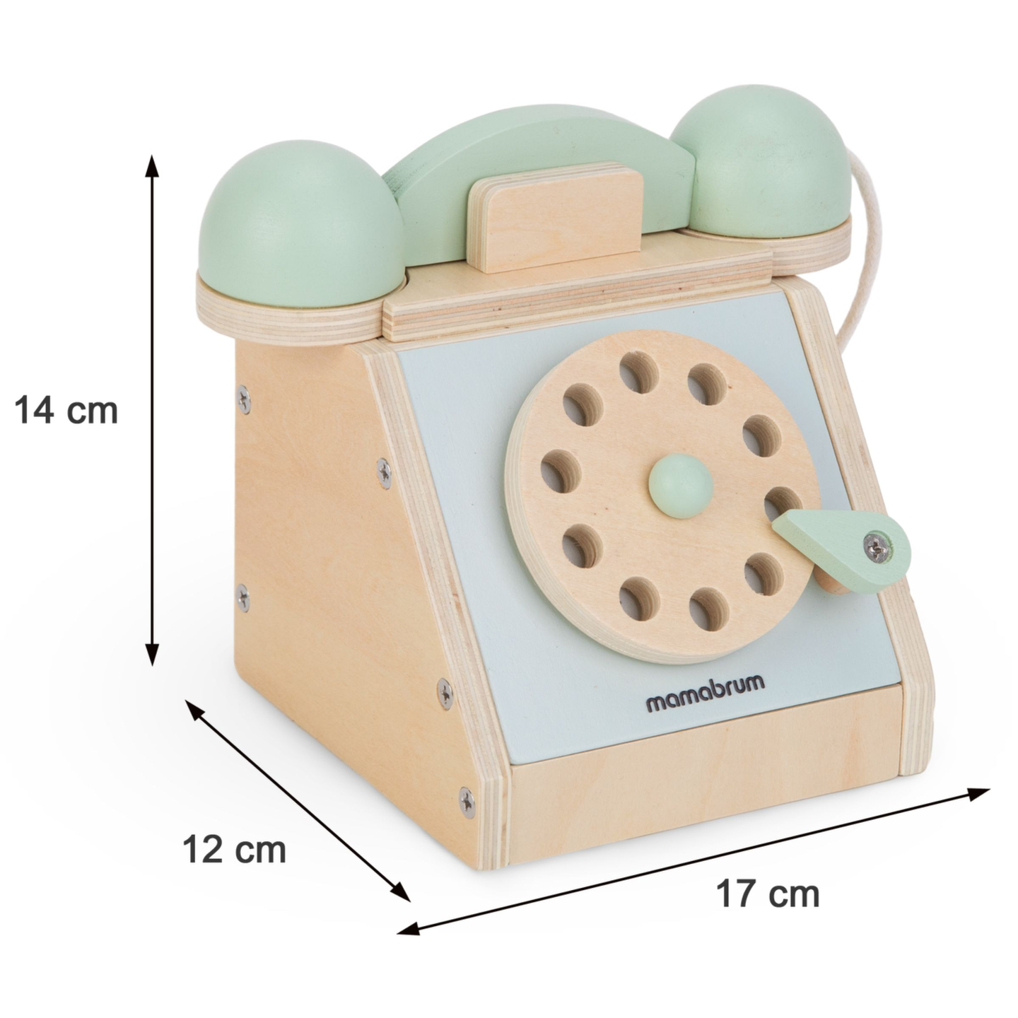 Retro leseni telefon - mint