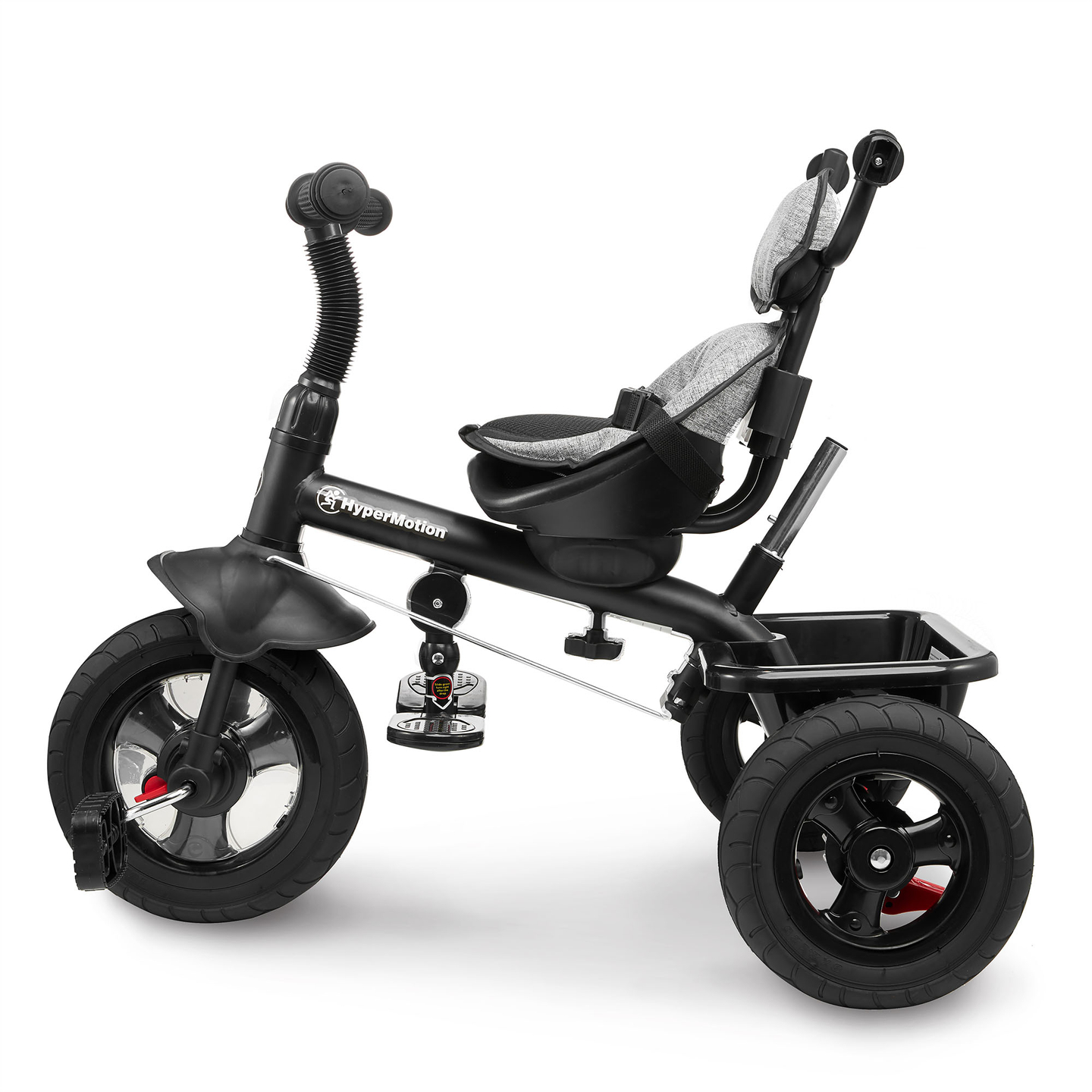 Tricikel za otroke od 1 do 4 let - TOBI FREY - siva barva - vrtljiv - kolesa s črpalko + tlačilka