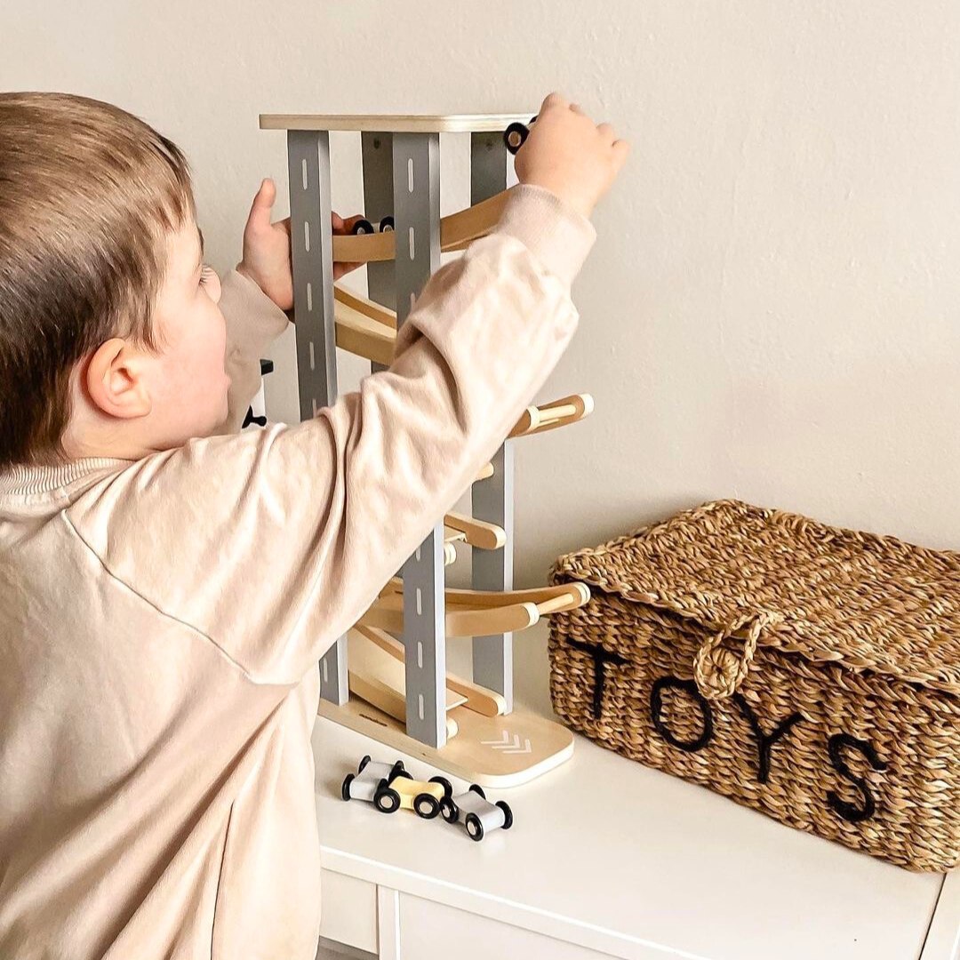 Lesena proga - tobogan za avtomobile - 6 nadstropij