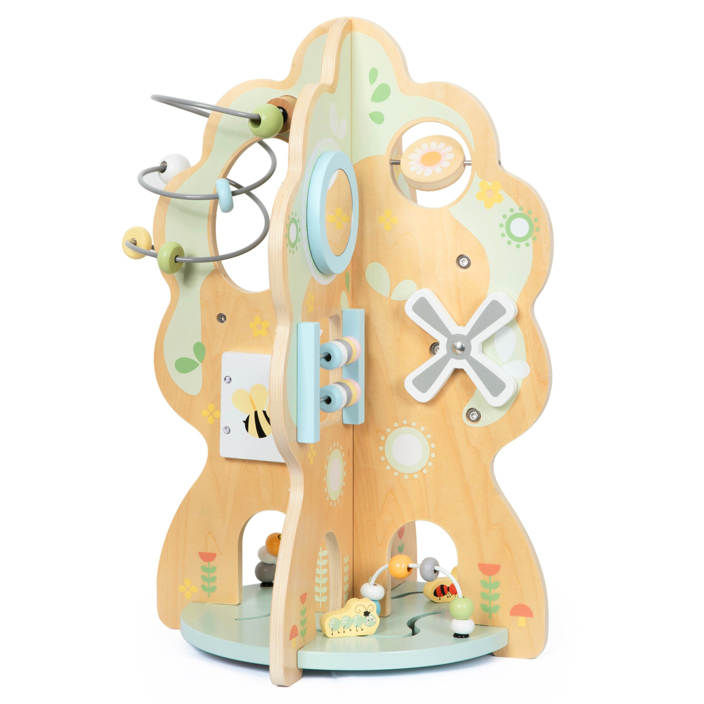 Lesena izobraževalna igrača 10 v 1 - večnamensko drevo