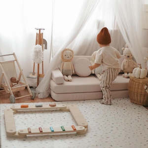 Lesena steza za ravnotežje - senzorična pot - 14 elementov