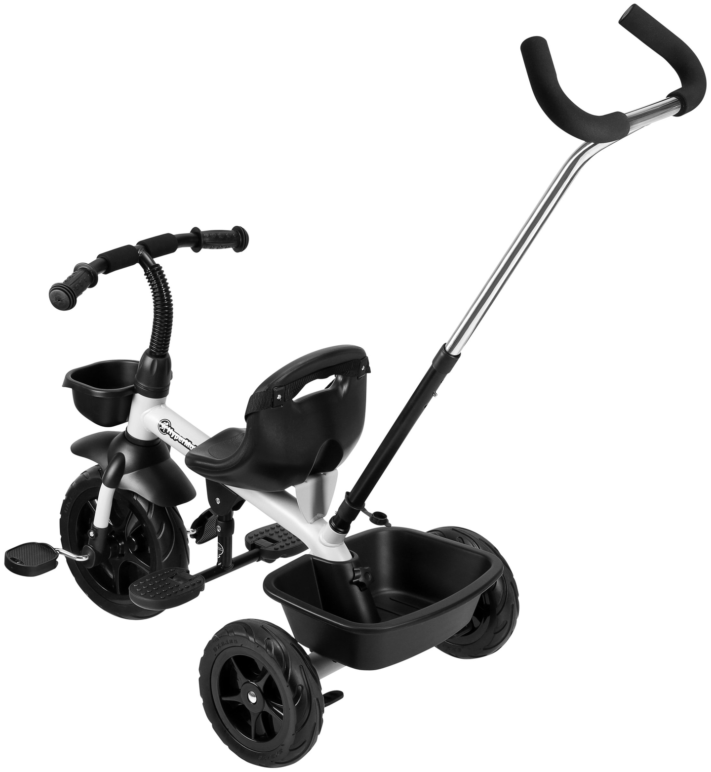 HyperMotion TOBI VECTOR tricikel - večna napihljiva kolesa + tlačilka. Barva: svetlo siva.