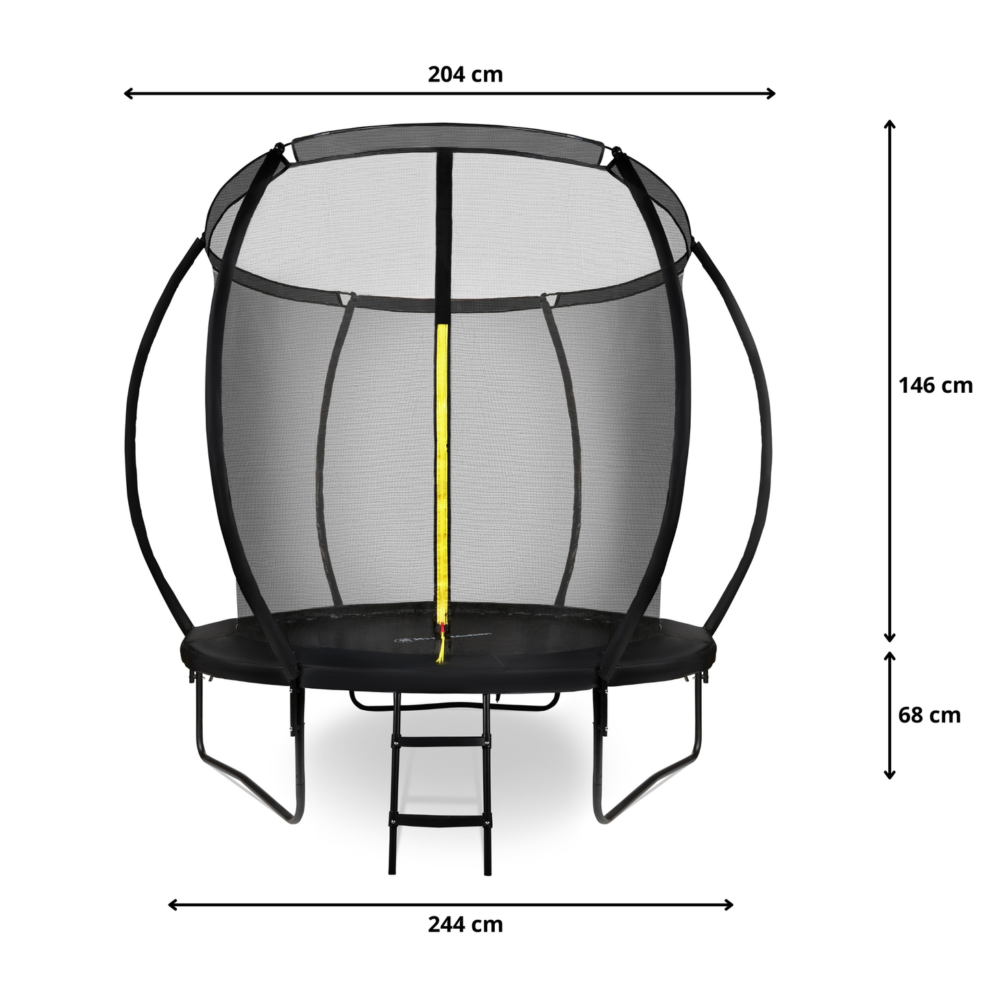 HyperMotion otroški vrtni trampolin - 244 cm 8FT - z lestvijo in notranjo mrežo - za dom in vrt
