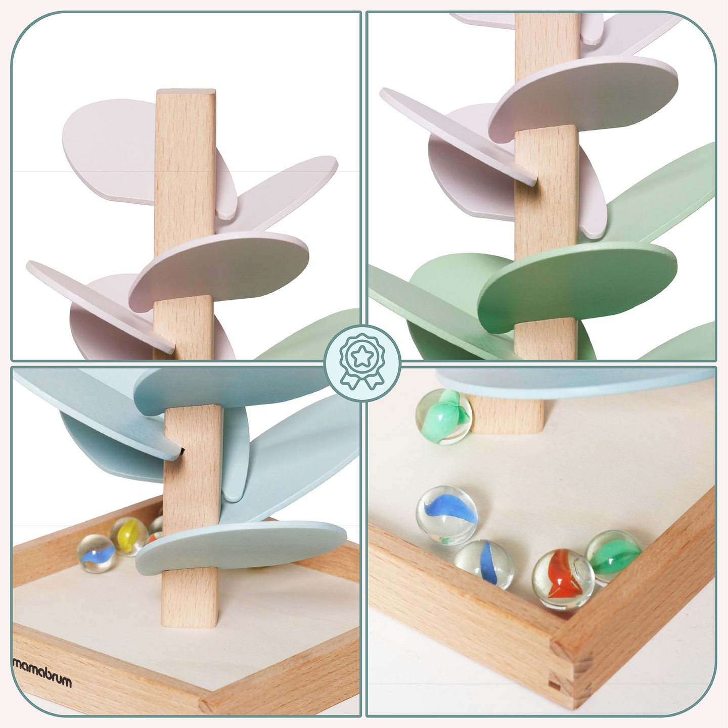 Leseni kulodrom - zvočno drevo s kroglicami