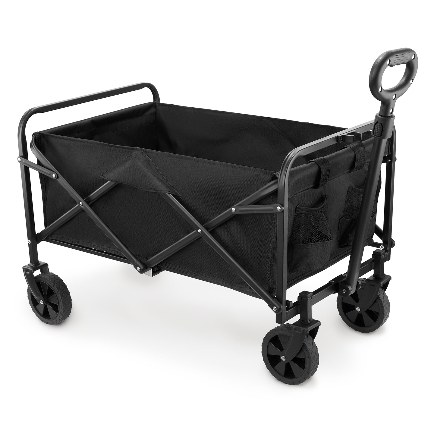 HyperMotion zložljiv invalidski voziček za plažo - črn, 80 kg