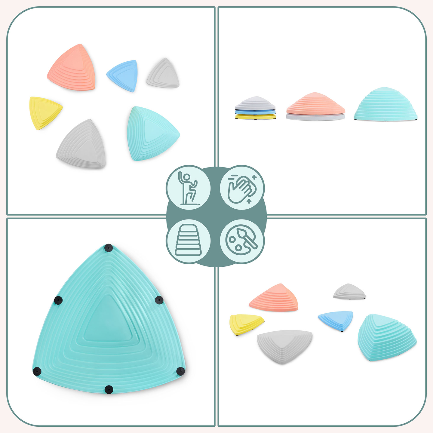 Pisani balansirni kamni - 6 kosov