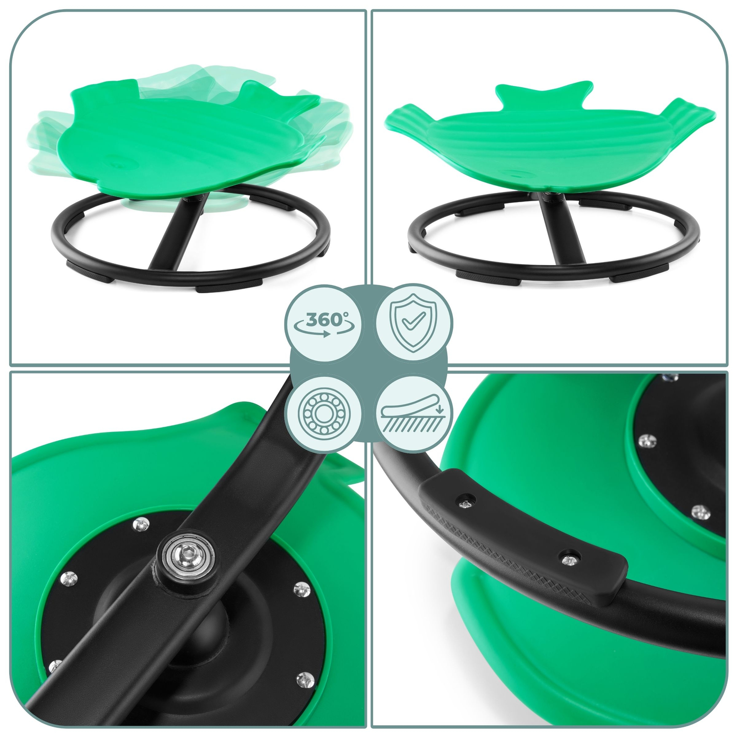 Mini otroški vrtiljak Riba - zelena barva