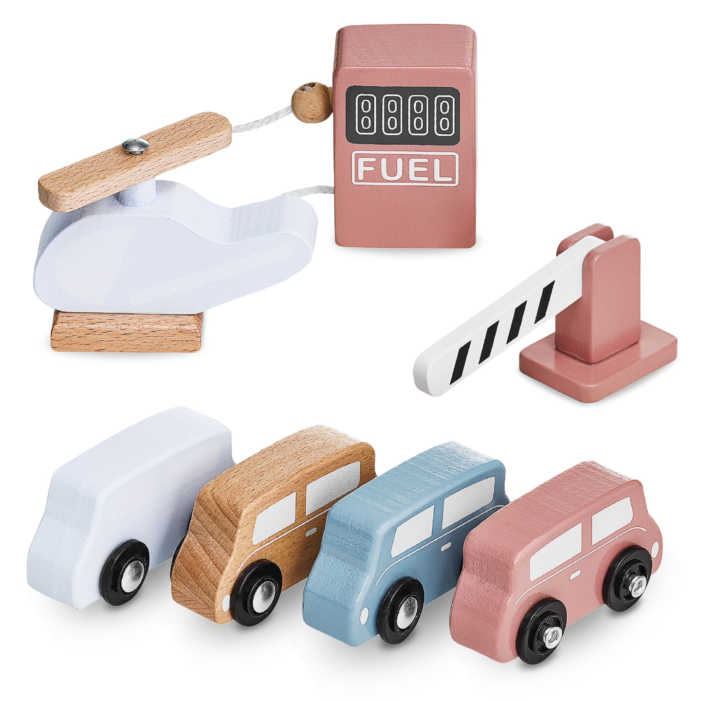 Leseno trinadstropno parkirišče z dvigalom - garaža za avtomobile in helikopter