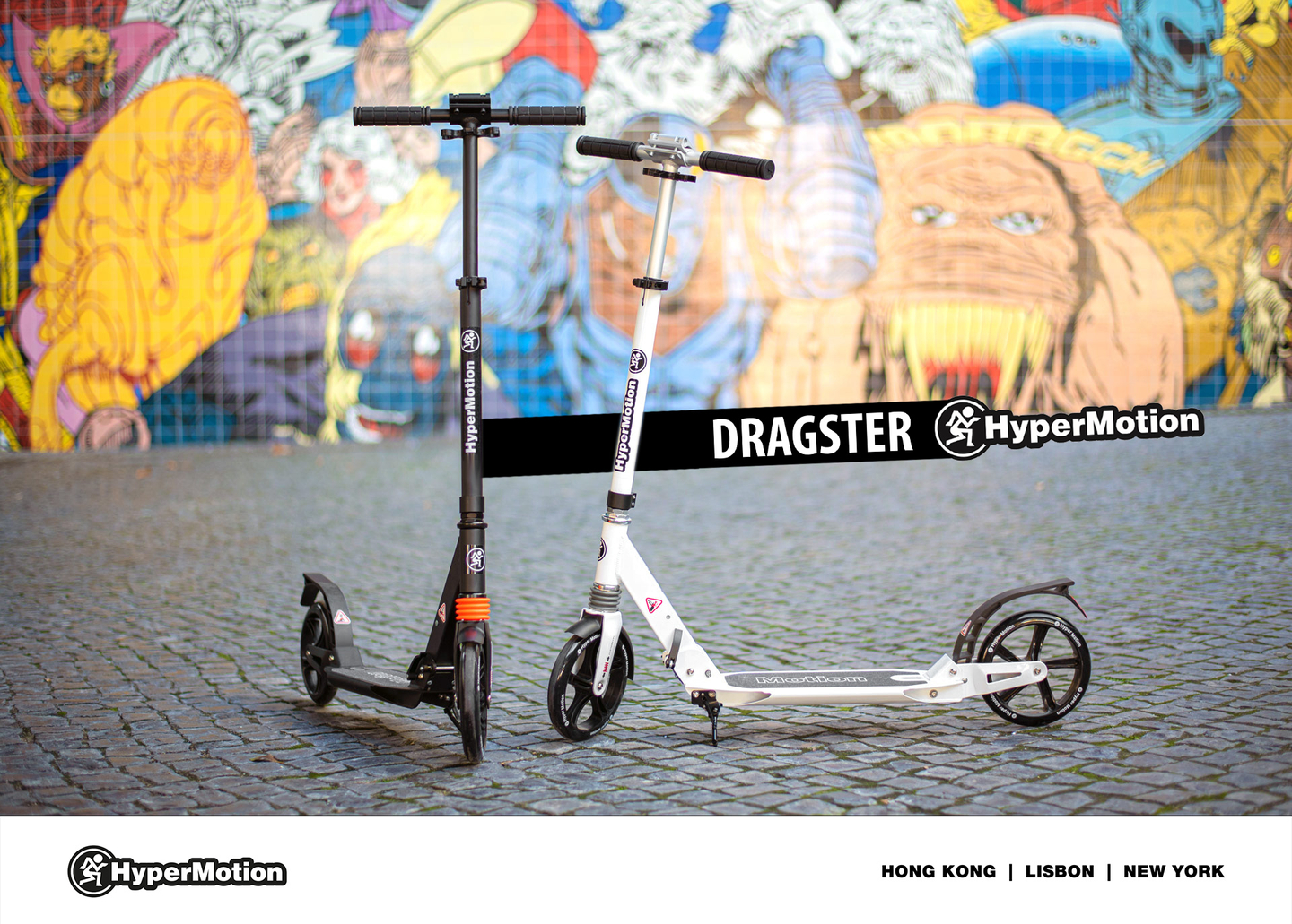 HyperMotion DRAGSTER mestni skuter Black