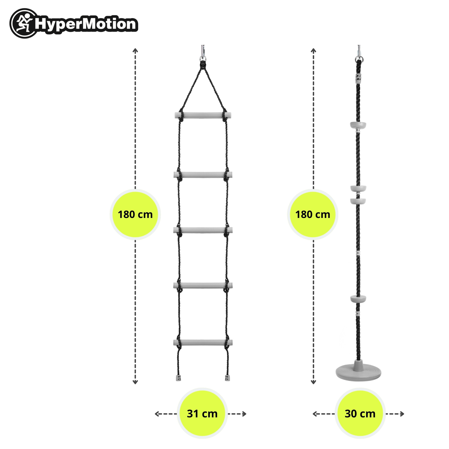 Nindža proga z ovirami za otroke - HyperMotion slackline set - 10 ovir