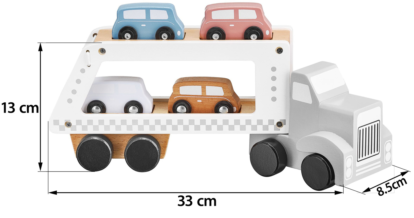 Lesen tovornjak s prikolico s 4 avtomobili