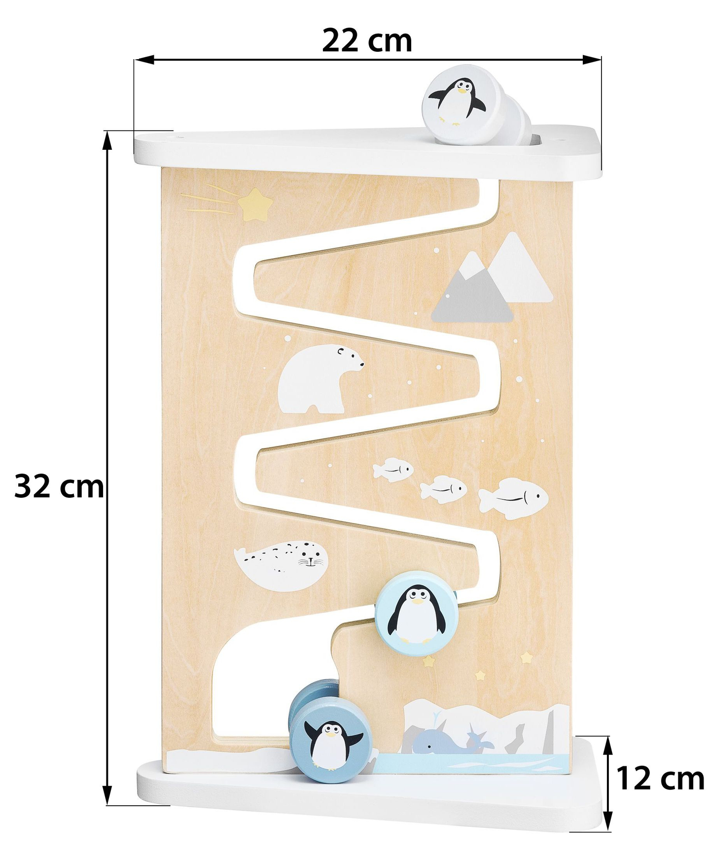 Lesena obojestranska senzorična manipulativna tabla