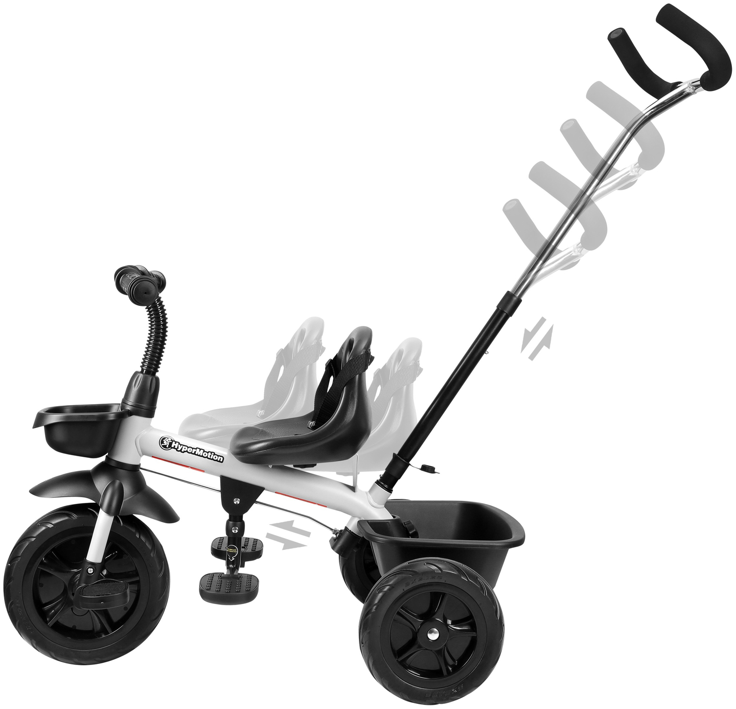 HyperMotion TOBI VECTOR tricikel - večna napihljiva kolesa + tlačilka. Barva: svetlo siva.