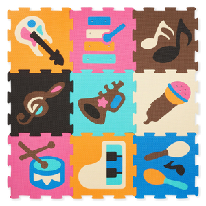 Izobraževalna penasta podloga za sestavljanke 90 x 90 x 1cm - EVA pena - oblika: instrumenti